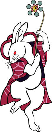 Ukiyo-e Rabbit Part 3のイラスト素材