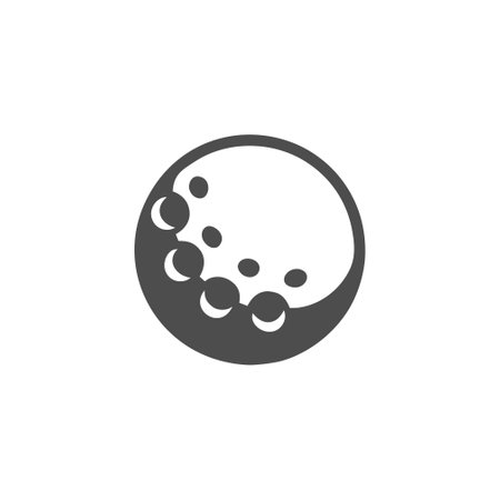 Golf ball,black and white,icon, symbol, object sport illustrationのイラスト素材