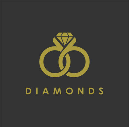 Letter DB Diamond design elements. Gemstone. Luxury jewelry illustrationのイラスト素材