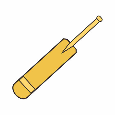 Cricket bat on white background. flat illustrationの写真素材