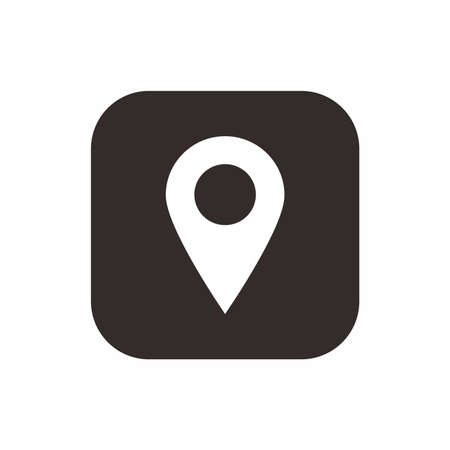 point of location icon button on white background. Vector Imageのイラスト素材