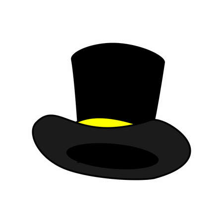 Black top hat. Vector imageのイラスト素材