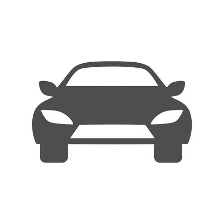 Car front view icon on white background. Vector imageのイラスト素材
