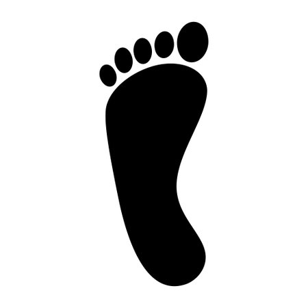 Feet of people silhouette. Vector imageのイラスト素材
