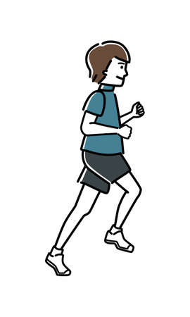 Vector illustration of man joggingのイラスト素材