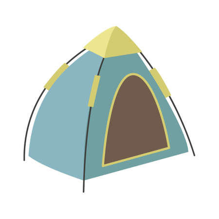 Vector illustration of camping tent.のイラスト素材