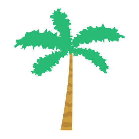 Vector illustration of palm tree.のイラスト素材