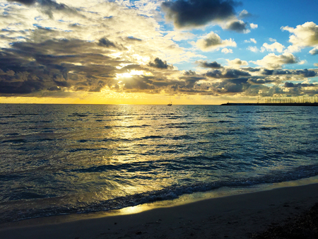 Gorgeous sunset over oceanの写真素材