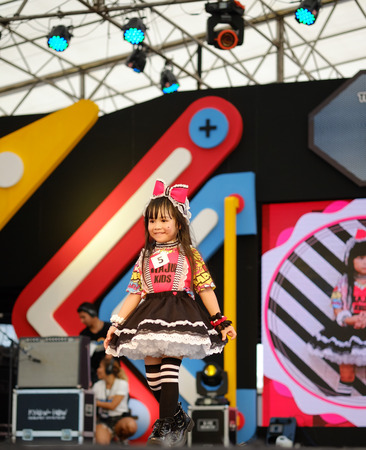 BANGKOK, THAILAND - MAY 8: Kids model walks the runway at  Thai-Japan music festival 6 in Bangkok , Thailand on May 8, 2016.のeditorial素材