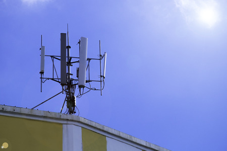 blue sky with cloud and electric pole in Line Thailand