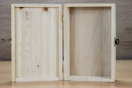 Close up Wood Box .の写真素材