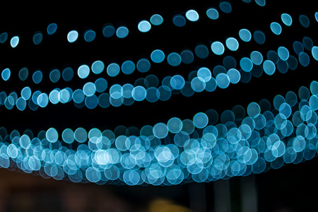 blue bokeh abstract light background.(Selective focus)の写真素材