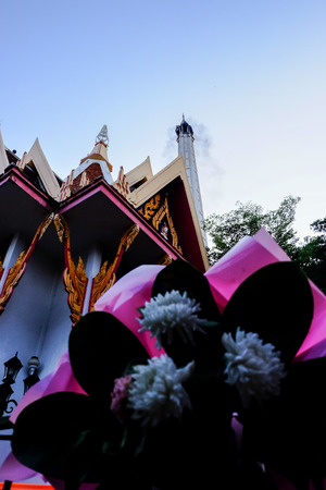 Crematory, crematorium site in the evening when cremating dead people.(Selective focus)の写真素材