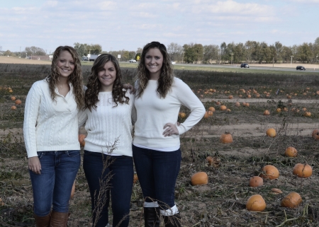 Pumpkin patch familyの写真素材