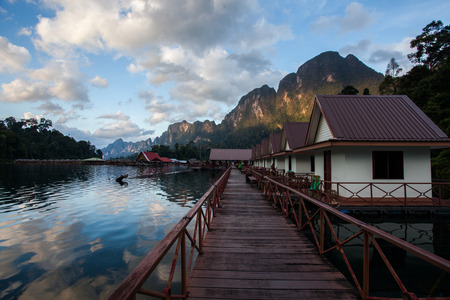 Floating villa in Khao sok national park Thailand