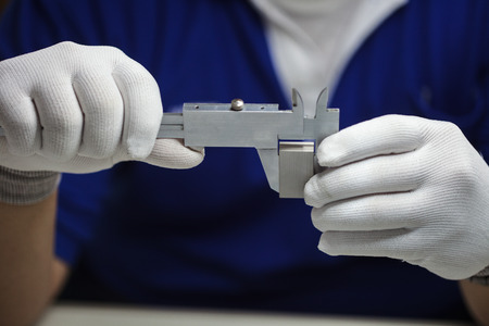 Calibration VERNIER with gage blockの写真素材