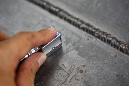 angle probe scan internal defect of weldmentの写真素材