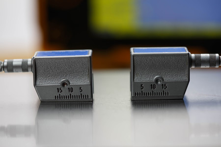 Calibration angle beam probe with calibration block
