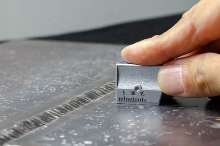 angle probe scan internal defect of weldmentの写真素材