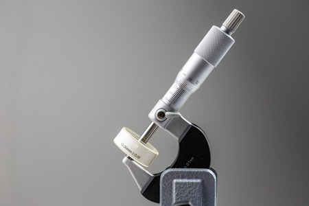 Calibration outside micro meter  with optical parallelの写真素材