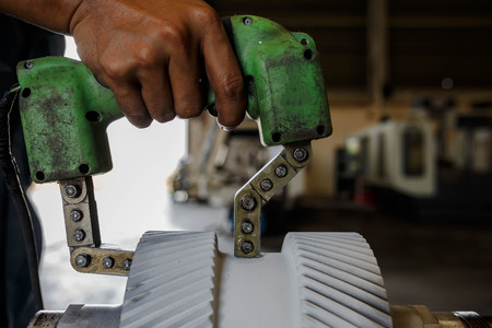 Magnetic particle Inspection for check carck and surface defectの写真素材