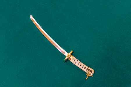 Japanese sword of samurai dollの写真素材