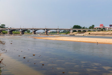 Riverbank on a sunny afternoonの写真素材