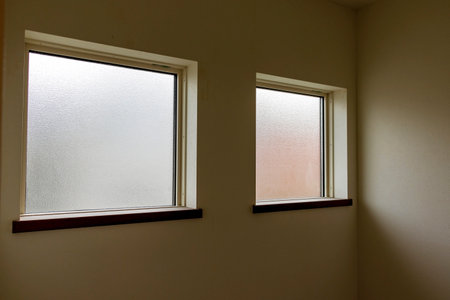 Two windows for daylighting on the wall