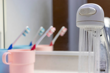 Shower head of the wash standの写真素材
