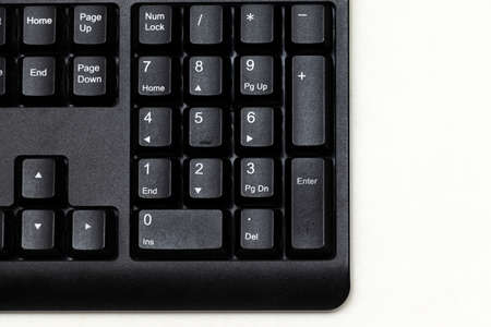 Numeric keypad on black keyboard