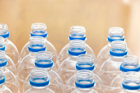 Lots of empty plastic bottles