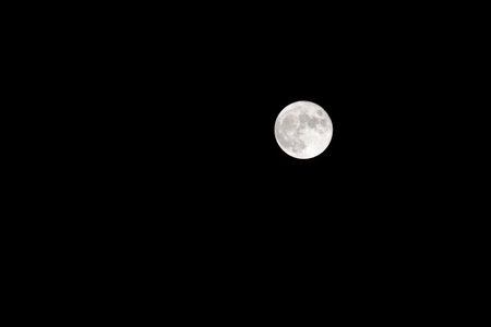 Beautiful full moon in the night skyの写真素材