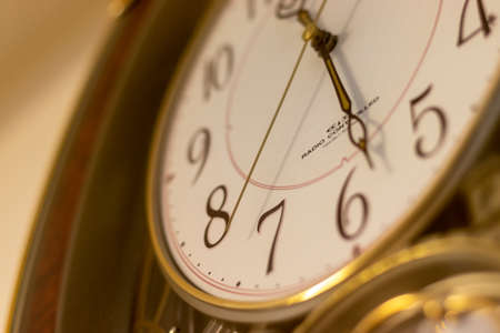 Face and hands of a wall clockの写真素材