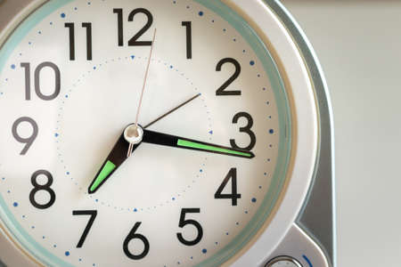 Close up on a table clockの写真素材