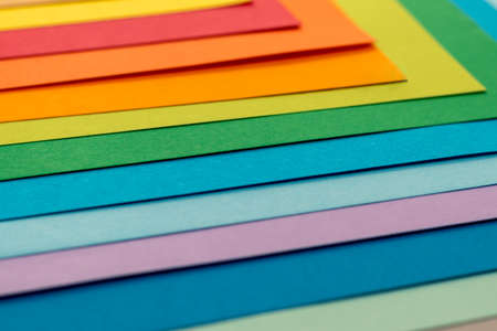 Layered colorful paperの写真素材