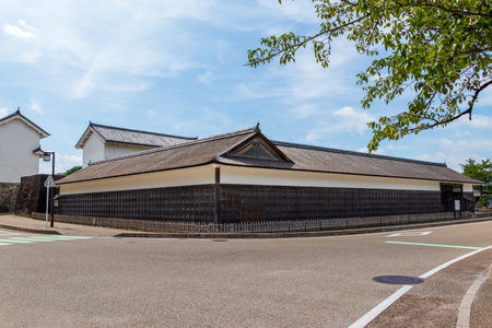 An old wooden stable left in Hikone Castleのeditorial素材