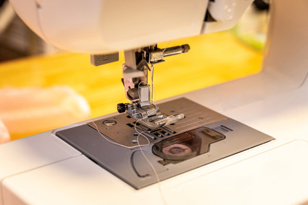 Sewing machine needle and presser footの写真素材