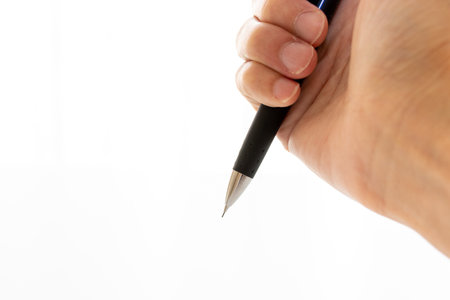 Push out the lead from the tip of the mechanical pencilの写真素材