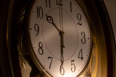 Face and hands of the retro clock