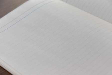 White notebook with horizontal linesの写真素材