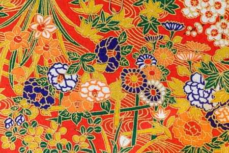 Brightly colored beautiful Japanese patternの写真素材