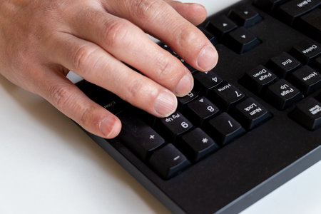 Hitting the numeric keypad on a computer keyboard