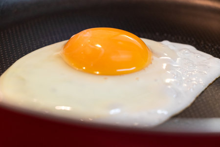 Fried eggs in a frying pan