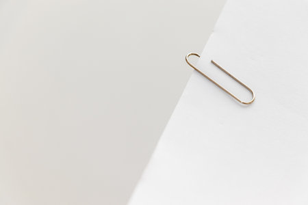 Paper clip for bundling documentsの写真素材