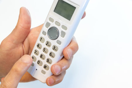 Press the button on the handset to make a call