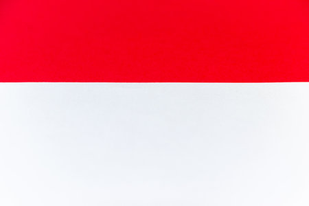 Background material divided into red and whiteの写真素材