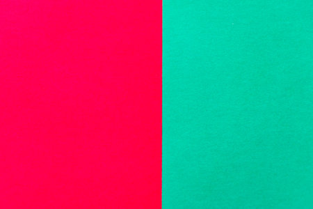 Background material divided into red and greenの写真素材