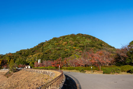 Mt. Kabutoyama in autumn, Nishinomiya, Japanの写真素材