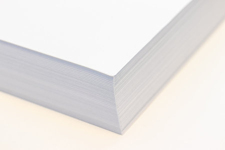 A pile of white paper