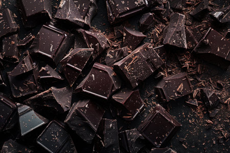 Melted Chocolate Texture Background, Copy Space for Text. Created by aiの写真素材